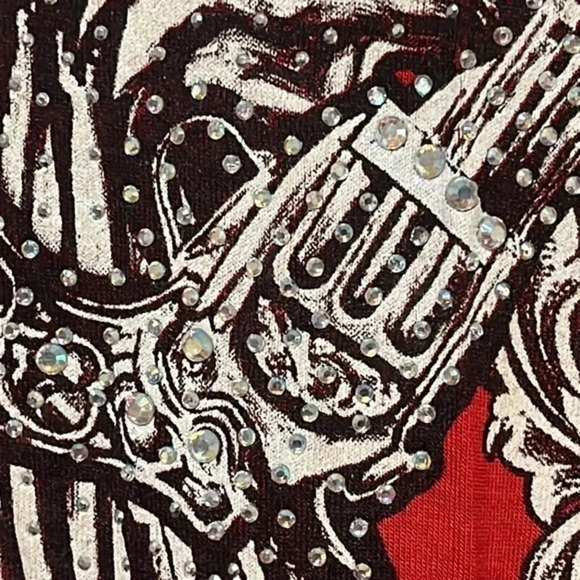 from Los Angeles | New Bus Stop red rhinestone angel wing tank top womens 2X NWT - Picture 3 of 10